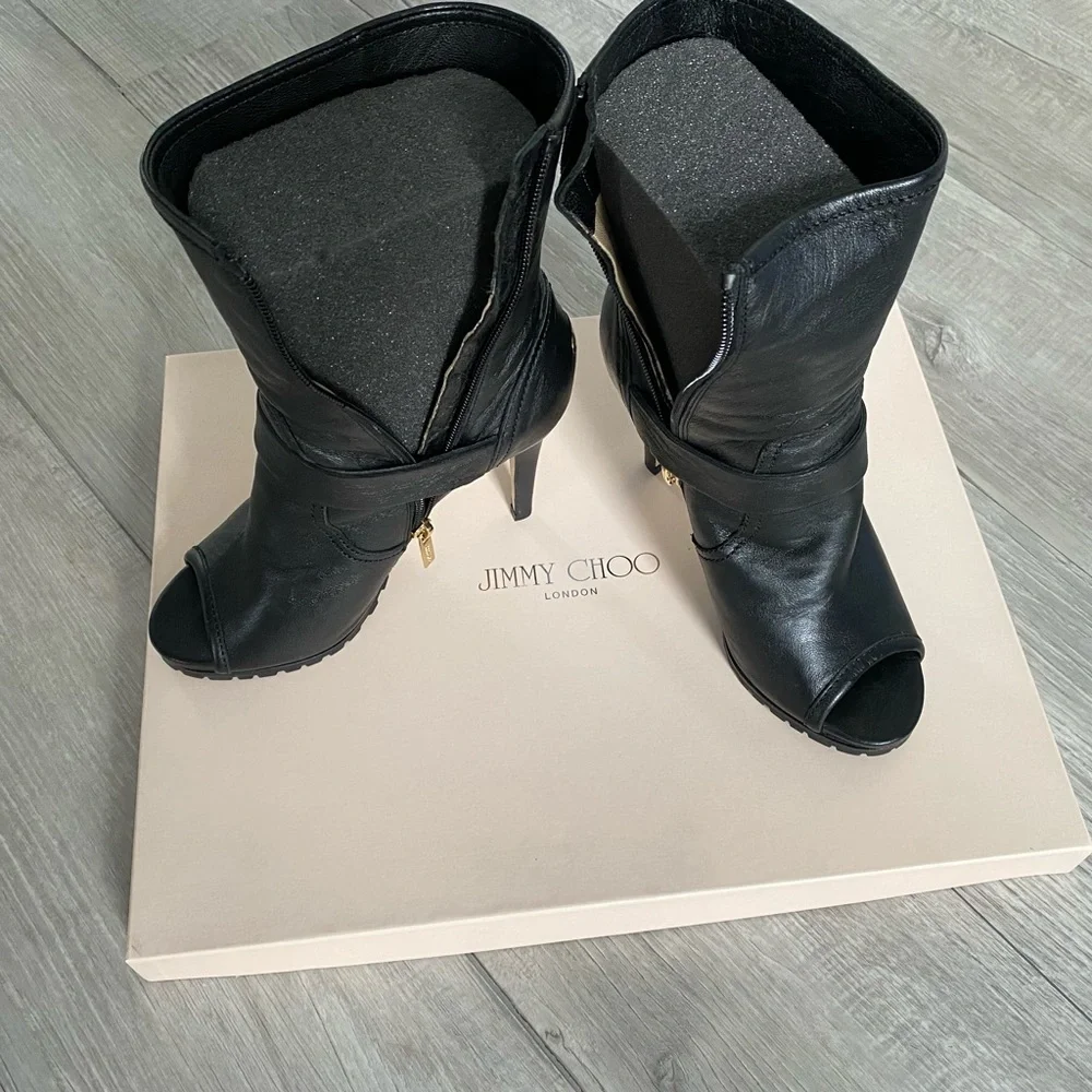🎉HP🎉JIMMY CHOO BIKER BOOTIES - Picture 4 of 16